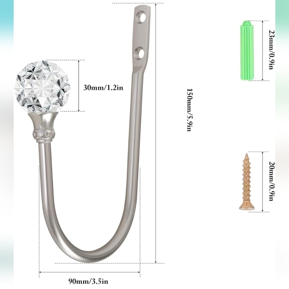 2 Piece Curtain Holdback - Picture 3 of 8